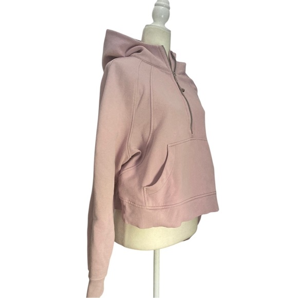 Lululemon Oversized Half Zip Scuba Hoodie Size ML in Pink - Picture 4 of 10